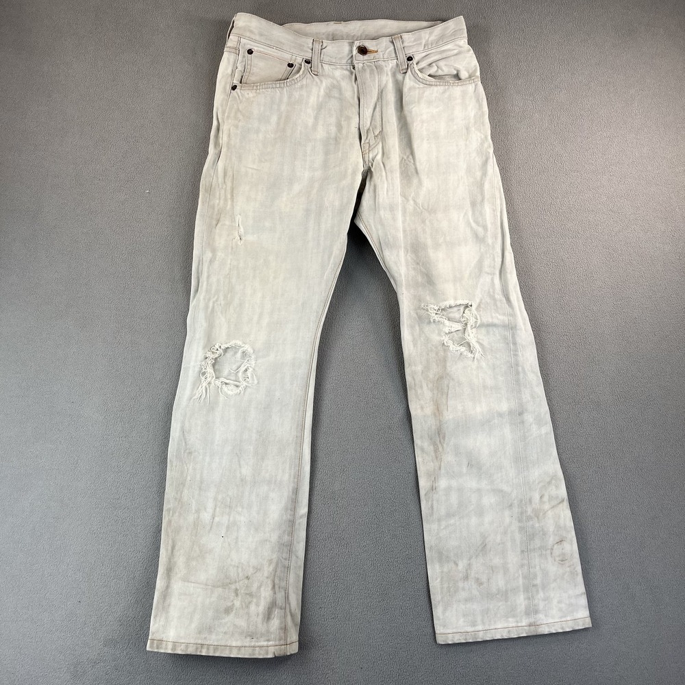 Edwin Jeans Men 31x28 Selvedge Bootcut Distressed Thrashed Destroyed